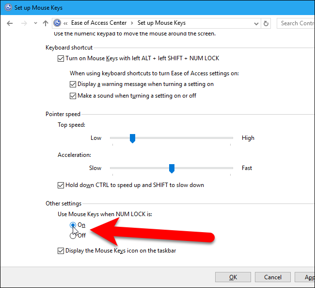 Mouse Taskbar How to Use the Keyboard to Control the Mouse Cursor in Windows