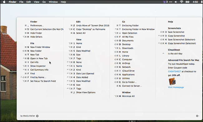 macOS finder keyboard shortcuts copy paste