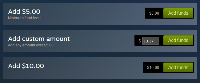 How to Add Any Amount of Money to Your Steam Wallet
