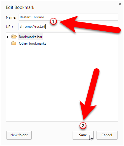 How to Restart Chrome in One Click Using a Bookmark