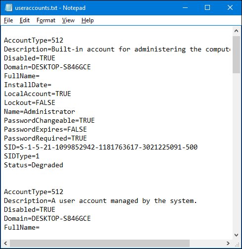 How to Create a Plain Text List of All Windows User Accounts and Their ...