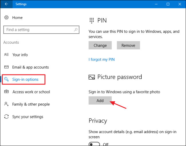 How to Set Up a Picture Password in Windows 10