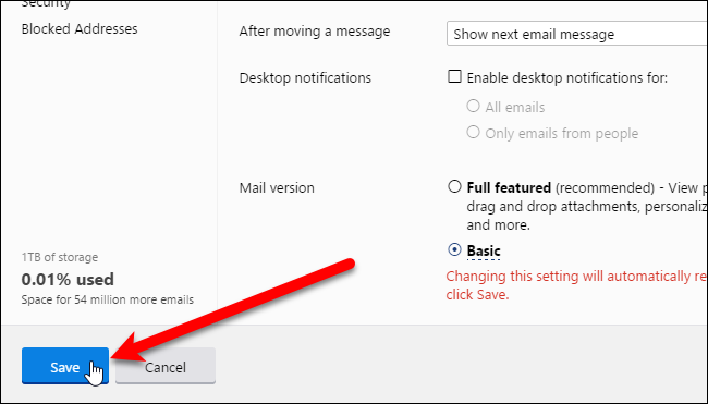 How to Switch Between the Full and Basic Versions of Yahoo Mail