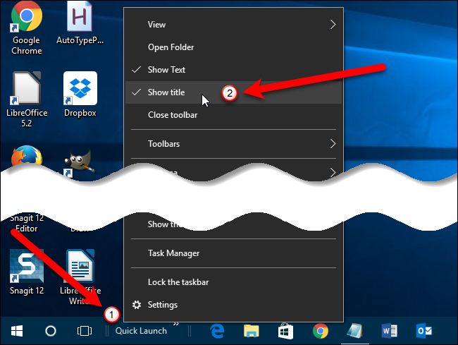 How to Bring Back the Quick Launch Bar in Windows 7, 8, or 10