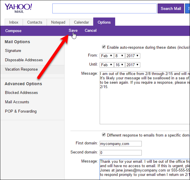 How to Set Up an Out of Office Reply in Yahoo Mail
