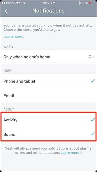 How to Customize Nest Cam Notifications