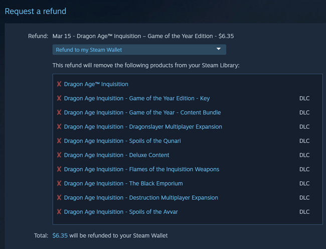 How To Refund A Game On Steam Refund Details 