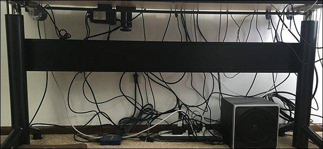 How to Organize All the Cables Under Your Desk