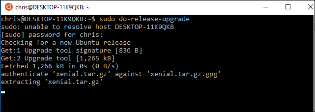 How to Update the Windows Bash Shell to Ubuntu 16.04