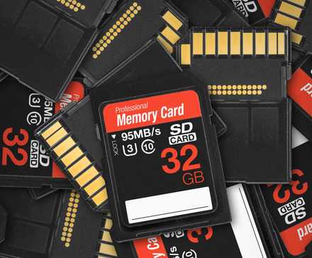 A pile of SD cards