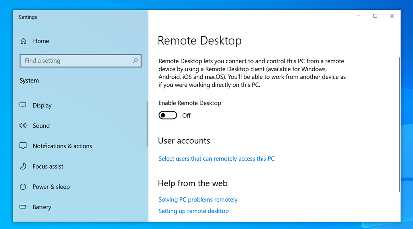 Enable Rdp Access How to Enable Remote Desktop in Windows 10