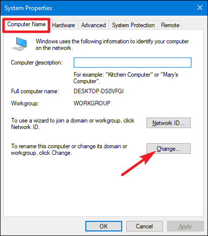 Change Your Computer Name in Windows 7, 8, or 10