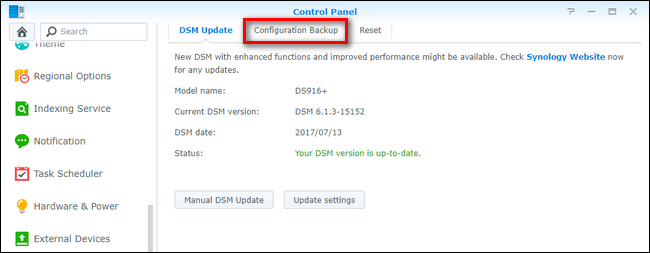 How to Back Up and Restore Your Synology NAS Configuration