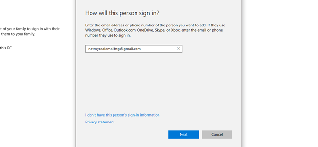 How to Log In to Windows 10 With a Non-Microsoft Email Address