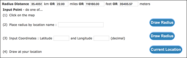Click Distance Miles How to Find Out What Places Are a Specific Distance From You