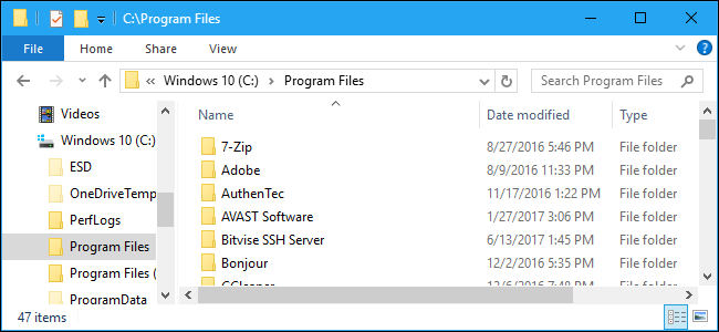 Program Files Picture What's the Difference Between the