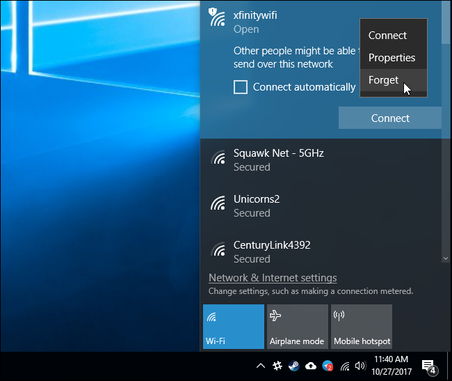 How to Delete a Saved Wi-Fi Network on Windows 10