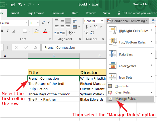 Rules In Excel How to Highlight a Row in Excel Using Conditional Formatting