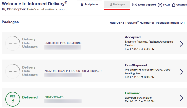 How to See What Packages and Mail You Have Coming Before It Arrives