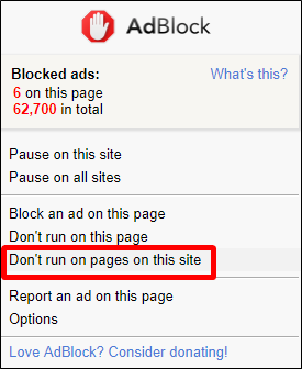 How to Set AdBlock to Only Block Ads on Specific Sites