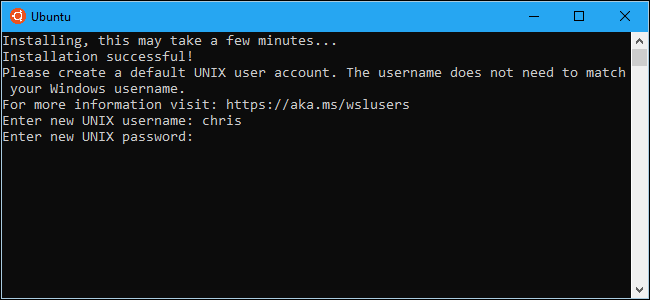 How to Change Your User Account in Windows 10's Ubuntu Bash Shell