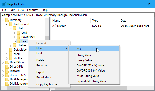 How to Quickly Launch a Bash Shell From Windows 10's File Explorer