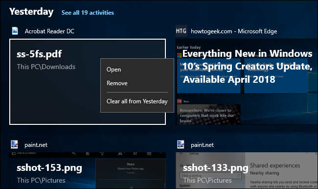 What is Windows 10's Timeline, and How Do I Use It?