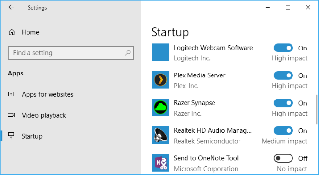 How to Manage Startup Programs in Windows 10's Settings App