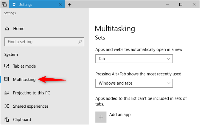 Windows Program Tab How to Use Sets in Windows 10 to Organize Apps Into Tabs