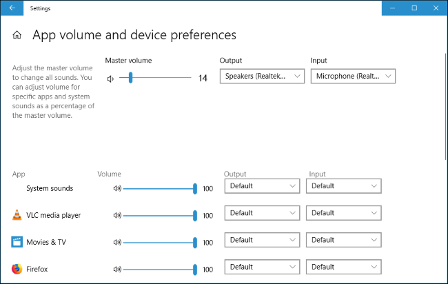 Window Size Audio How to Set Per-App Sound Outputs in Windows 10