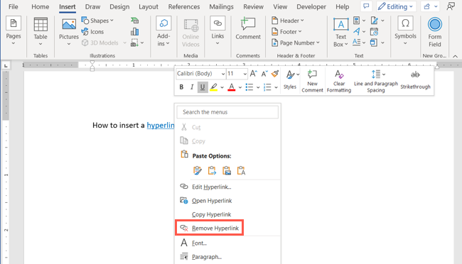How to Insert, Delete, and Manage Hyperlinks in Microsoft Word