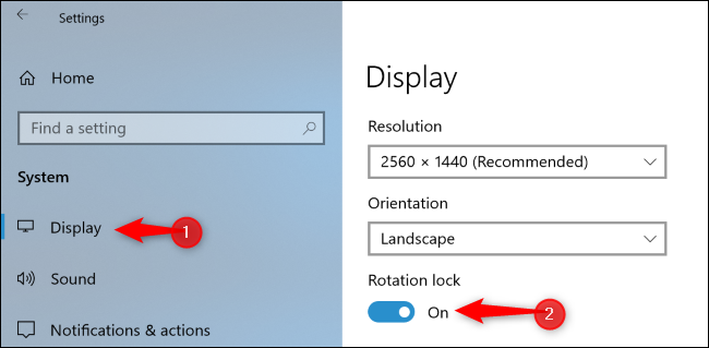 How to Disable Screen Auto-Rotation in Windows 10