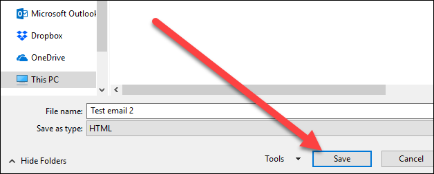 How to Save Emails (and Other Items) as Files in Microsoft Outlook