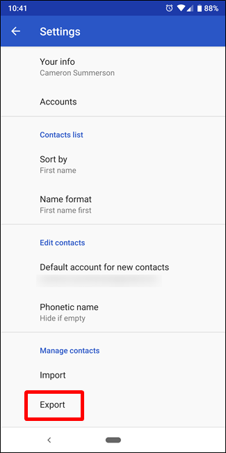 How to Manually Export and Back Up Contacts on Android