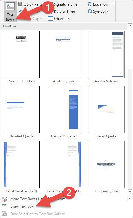Word Box Types How to Create and Format a Text Box in Microsoft Word