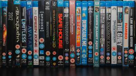 7 techniques an HD Blu-ray is healthier than 4K streaming Collection of Blu Ray Movies stacked on a table