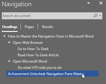 Use the Navigation Pane to Easily Reorganize Microsoft Word Documents