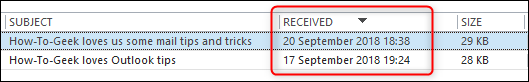 How to Format an Individual Column in an Outlook Folder