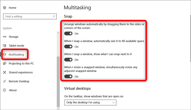 Windows Visual Snap Example Fail How to Disable Snap Assist in Windows 10