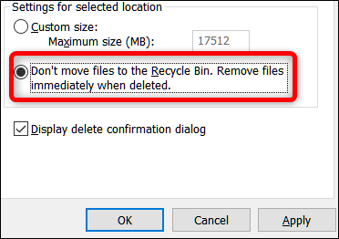 How to Change Recycle Bin Settings in Windows 10