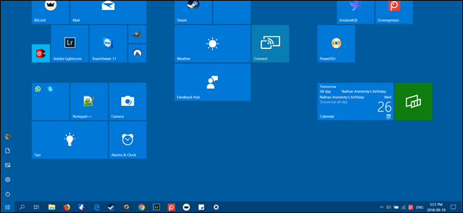 How to Enable a Windows 8-Style Start Screen in Windows 10