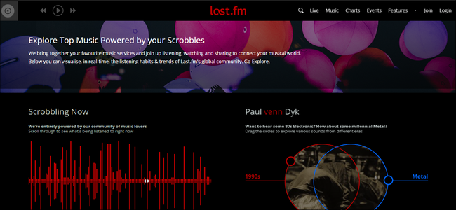 Скриншот сайта Last.fm.