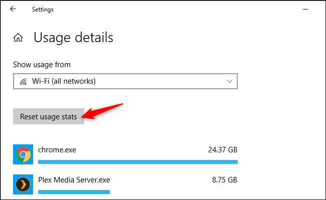 How to Reset or Clear Data Usage in Windows 10