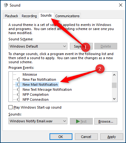 Windows Sound Mail How to Change Outlook's New Mail Alert Sound