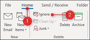How to Mute a Pointless Email Conversation in Outlook