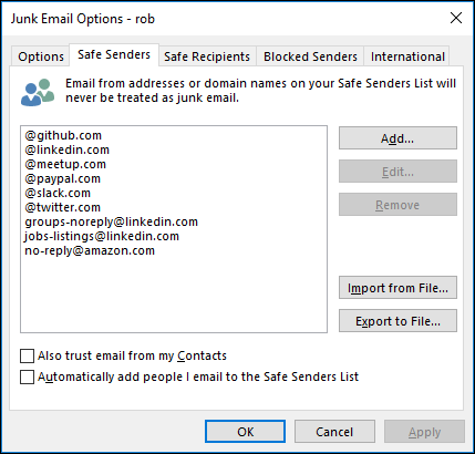 How to Customize Junk Email and Safe Senders in Outlook