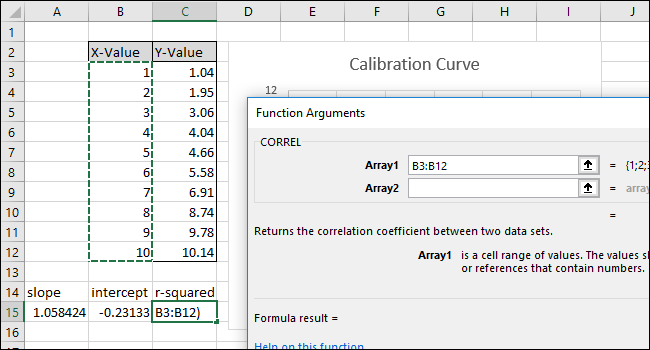 How to Do a Linear Calibration Curve in Excel