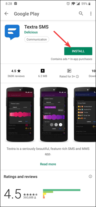Text App Download Example How to Set Your Default Texting App on Android