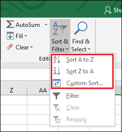 How to Sort Values in Microsoft Excel