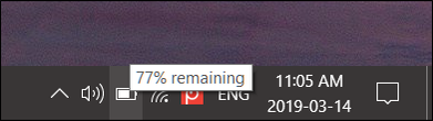 How to Enable Remaining Battery Time in Windows 10